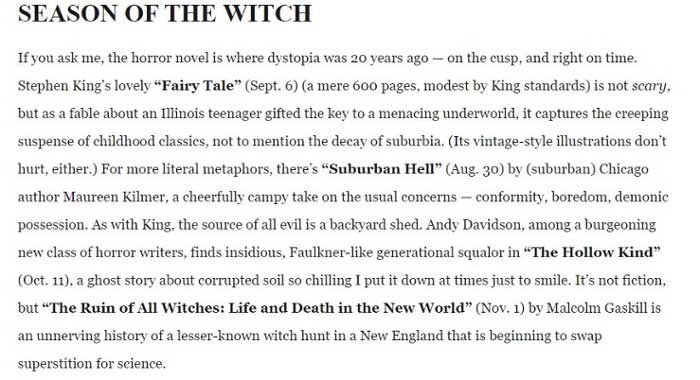 The Hollow Kind in the Chicago Tribune's most anticipated books for fall 2022 list. 